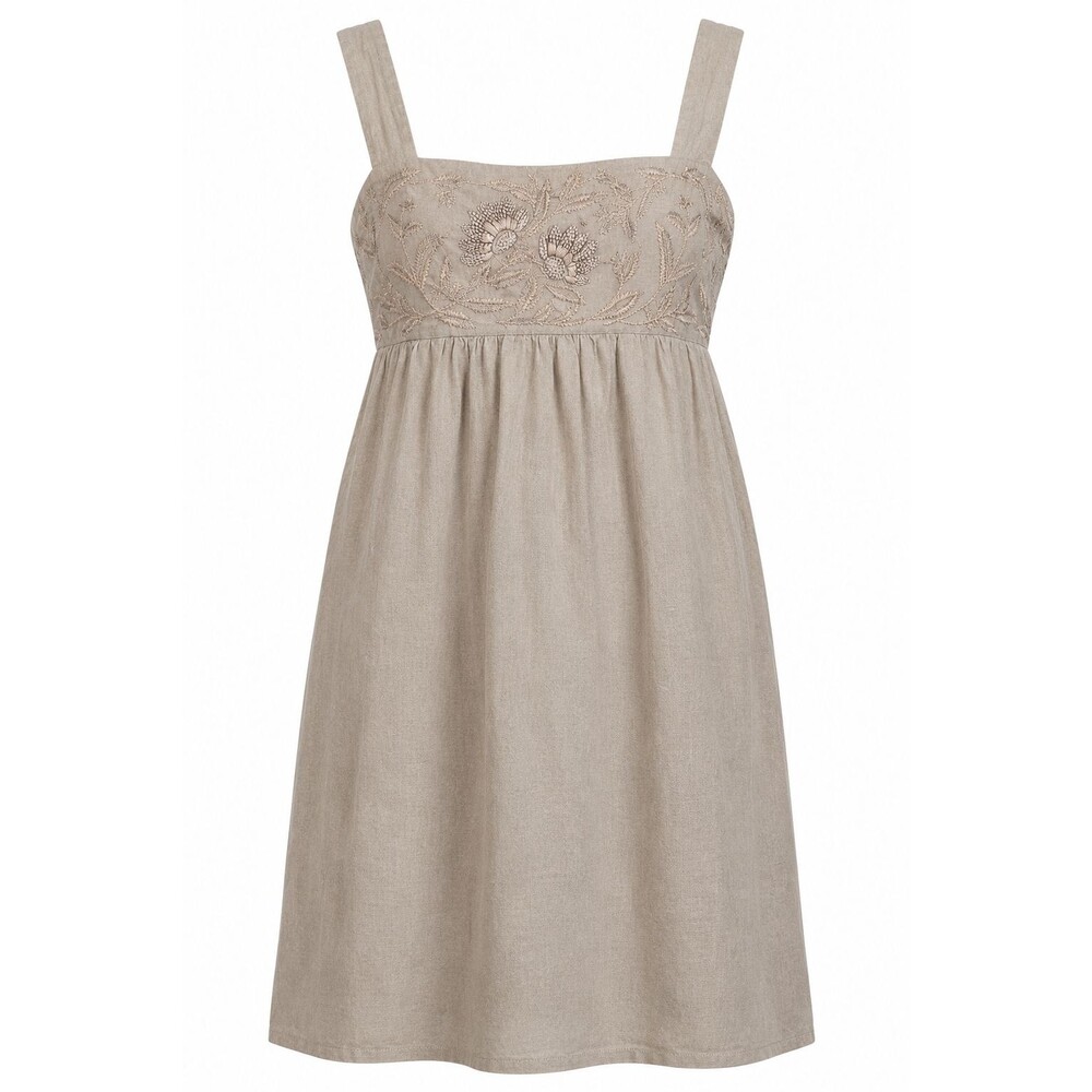 Banana Republic Embroidered Linen Blend Dress – Women's Size 12